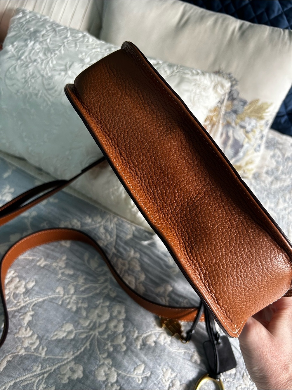 Ralph Lauren Leather Convertible satchel crossbody Bag - Picture 10 of 15